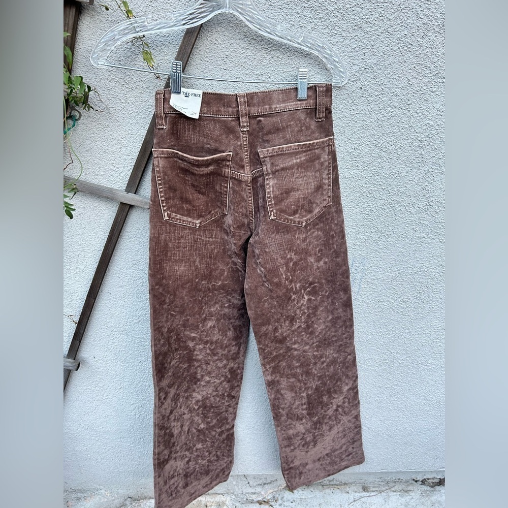 We The Free Tinsley Baggy High-Rise Flocked Jeans - Otter New with Tags! - Picture 10 of 10